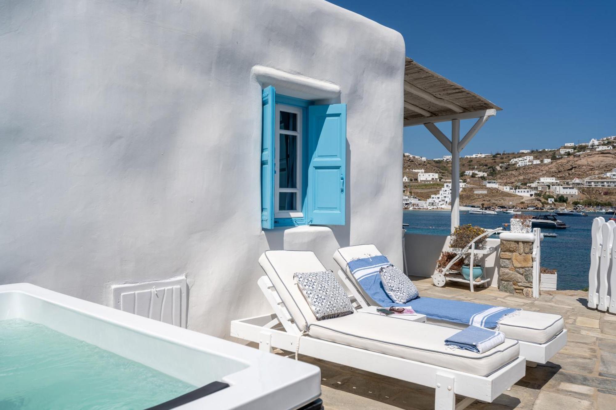 Вилла Luxury Sea House By Blue Waters Mykonos Орнос Экстерьер фото