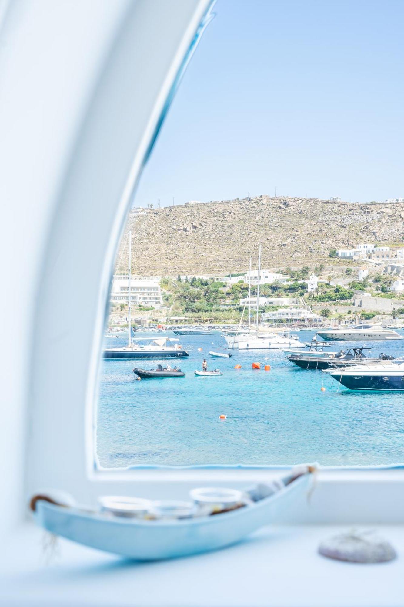 Вилла Luxury Sea House By Blue Waters Mykonos Орнос Экстерьер фото