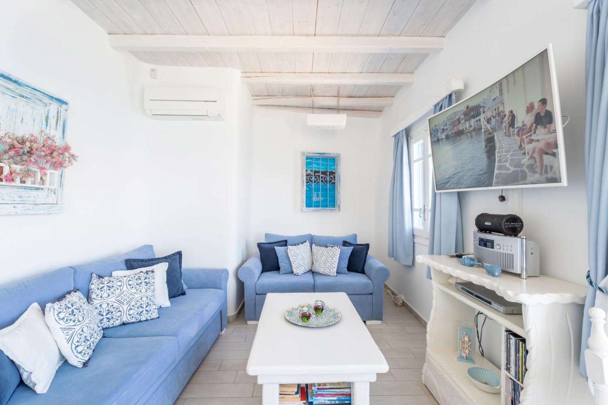 Вилла Luxury Sea House By Blue Waters Mykonos Орнос Экстерьер фото