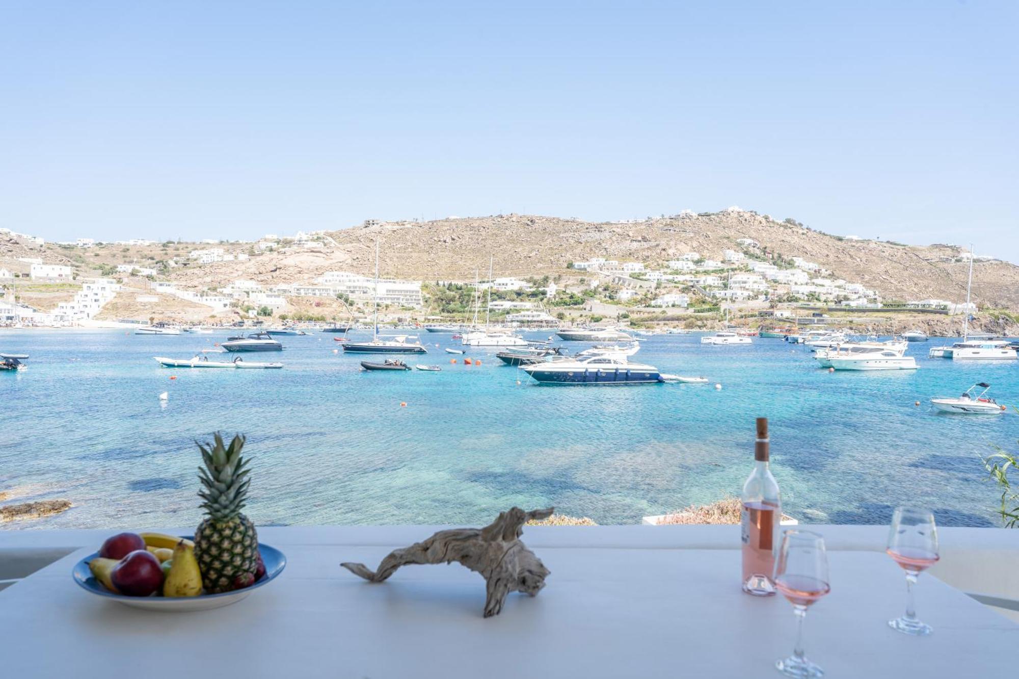 Вилла Luxury Sea House By Blue Waters Mykonos Орнос Экстерьер фото