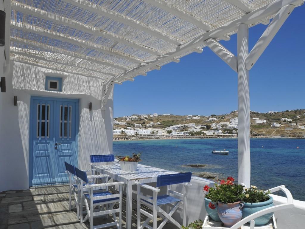 Вилла Luxury Sea House By Blue Waters Mykonos Орнос Номер фото