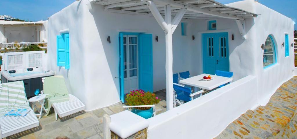 Вилла Luxury Sea House By Blue Waters Mykonos Орнос Экстерьер фото